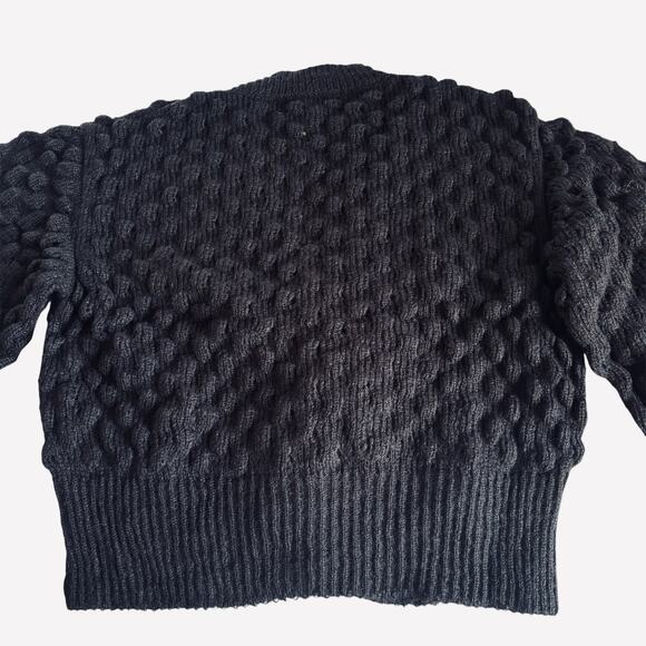 Kimchi Blue Urban Outfitters Cora Mint Bow Black Pull On Cardigan Size Medium - Picture 8 of 8